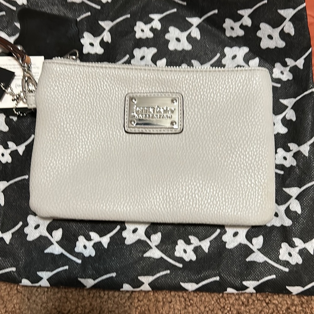 Jenna Kator Collection Vegan Leather Wristlet. New with tag Farmhouse Grey color
